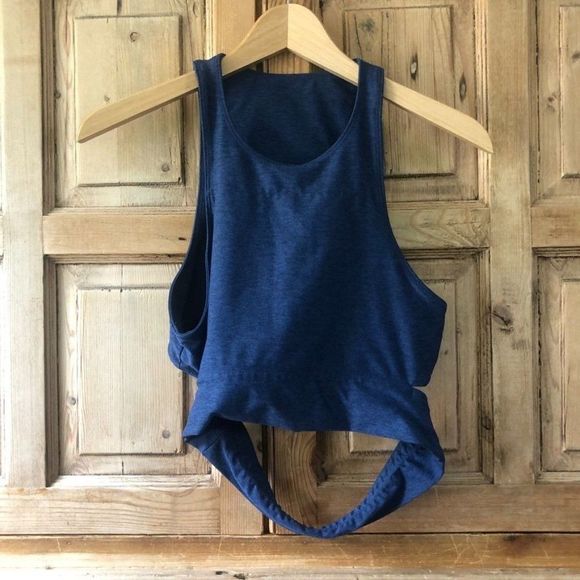 Outdoor Voices Medium Blue Sports Bra Cut Out Back. - Picture 1 of 4